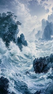 古风海浪浪花