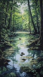 雨林装饰画