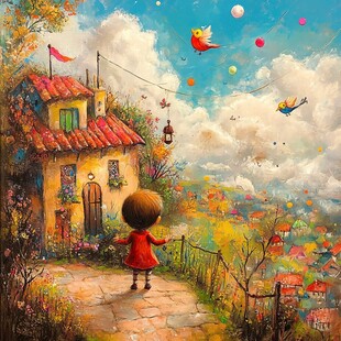 梦幻儿童插画超治愈