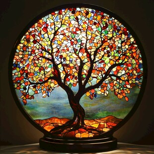 彩色玻璃纪念摆件