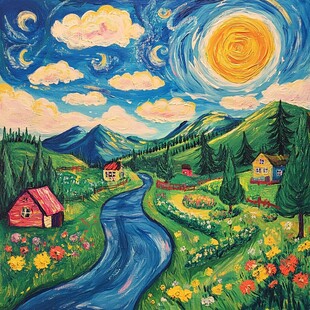 星月河幻想插画