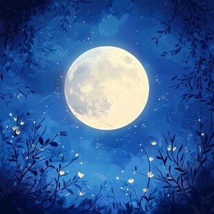 蓝月夜梦幻唯美奇幻