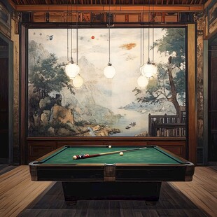 高端桌球装饰画