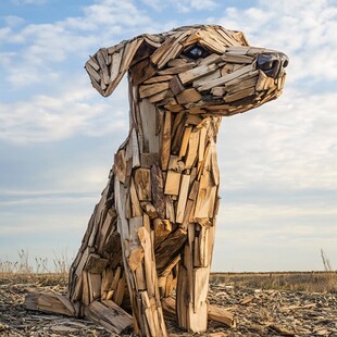 牧羊犬雕塑