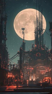 月球造访赛博朋克风