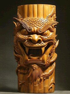 杨狮竹雕