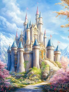 梦幻城堡插画