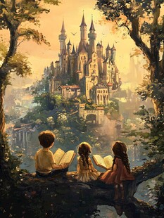 梦幻城堡插画