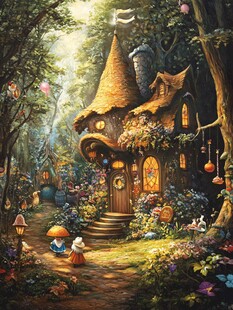 奇幻爱丽斯仙境插画