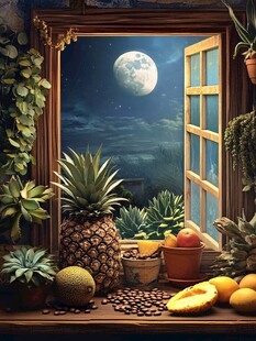 梦幻夜晚立体画