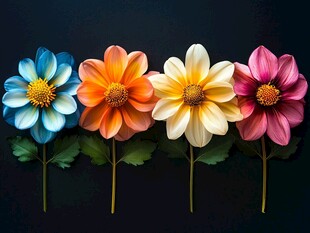 3d立体简约花