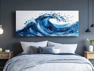 海浪壁画挂画