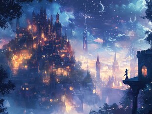 梦幻城堡插画