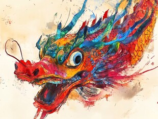 插画龙年插画