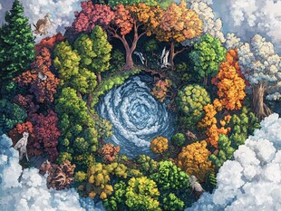 梦幻森林立体画