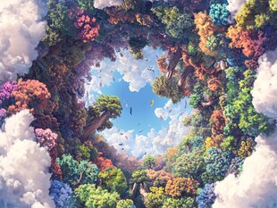 梦幻森林立体画