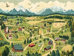 农庄插画