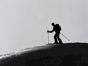 滑雪微距人