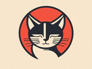 猫咪头像logo设计