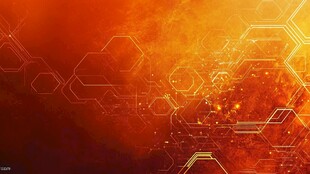 高端橙色科技背景