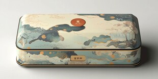 礼盒插画仙山仙境