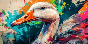 鸭头插画