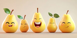 黄梨拟人卡通形象