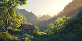 隐居山林场景