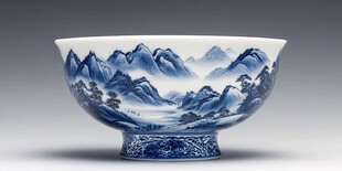 山水纹碗