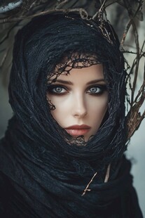 戴头巾唯美女孩