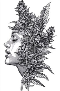 黑白画创意插画