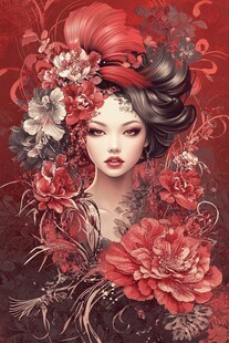 插画艺妓