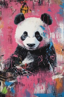 抽象画大熊猫