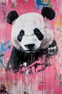 抽象画大熊猫
