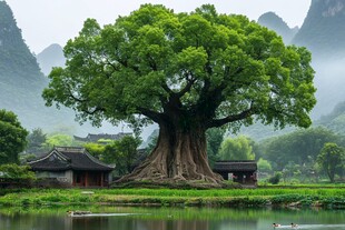 遇龙河大榕树