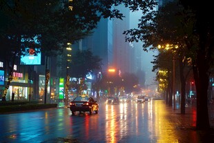 都市雨夜