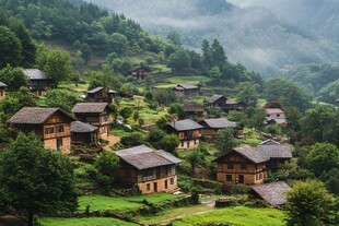 高清宽幅村寨图片