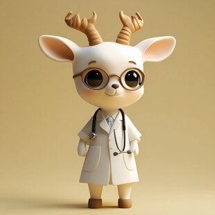 开心小鹿医生头像