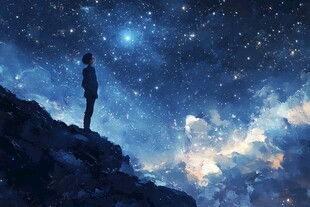 星辰大海男孩背影