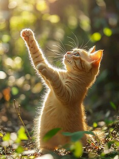 阳光下的小花猫