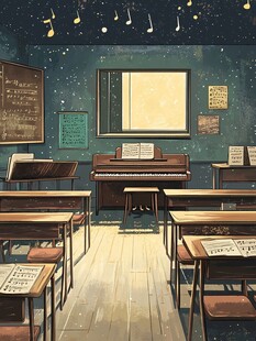 教室插画