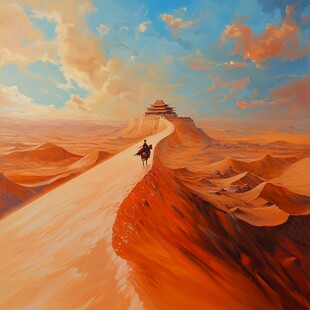 戈壁滩插画