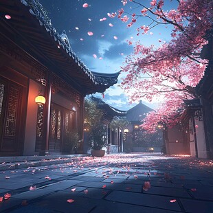 古风场景春暖花开