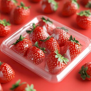 泡沫箱装草莓