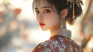 古典美女壁纸