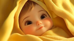 大头娃娃唯美图片