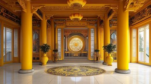 佛顶宫环形长廊