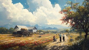 唯美农村场景
