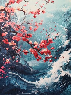 油画梅花
