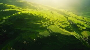梯田航拍壁纸